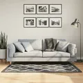 Vidaxx Teppich waschbar, rutschfest, 80 x 150 cm, Schwarz und Wei