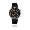 CHRIS BENZ DEPTHMETER CHRONOGRAPH 300M orange mit schwarzem Kautschukband