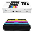 10x Eurotone kompatibler Toner für HP Color Laserjet CP 1215 ersetzt CB540A-43A 125A