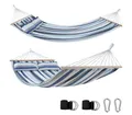 yourGEAR Stabhängematte Kauai Aqua Hängematte mit Stangen 240x160cm 300kg Kissen Befestigung