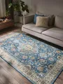 benuta Teppich Laury, rechteckig, Höhe: 5 mm, Teppich Wohnzimmer, Schlafzimmer, Esszimmer, Flur, Kunstfaser, Cozy