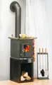 Kaminofen Globe-fire Pluto Cooking raumluftunabhängig Guss schwarz 5kW