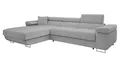 Mirjan24 Ecksofa Torezio Mini Cord mit Bettkasten, Einstellbare Kopfstützen, Bequeme Polsterung, Eckcouch mit Schlaffunktion für Wohnzimmer, L-Form Couch (Poso 110, Seite: Links)