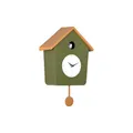Karlsson Wall Clock Cuckoo Light Army Green w. Ochre Yellow