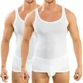 HERMKO 63000 2er Pack Herren Funktionsunterhemd, Tank Top (Weitere Farben), Größe:D 9 = EU 3XL, Farbe:weiß