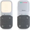 Alecto DBX135 - Modernes Full Eco Audio-Babyphone mit kristallklarer DECT-Klangqualität, langer Standby-Zeit und Nachtlicht - Weiß/Grau - Grau