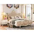 JVmoebel Schlafzimmer-Set Schlafzimmer Möbel Bett 2х Nachttische Luxus-Set Neu Klassische Möbel, (3-tlg., 1x Bett + 2х Nachttische), Made in Europa weiß