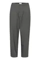 KAFFE Damen Trousers Cropped Length Tapered Legs High-Waisted Regular Waist, Dark Grey Melange, 32