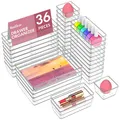 Schubladen Organizer 36 Stück Schminktisch Organizer in 4 Größen, Drawer Orga...