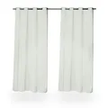 Relaxdays Vorhänge, 2er Set, HxB: 245x135 cm, Blickdicht, lichtundurchlässig, Verdunkelungsvorhänge, mit Ösen, grau