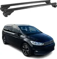 Dachträger für VW Touran 2015-2025 Gepäckträger Grundträger Aluminium Schwarz 2x