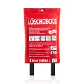 BigDean Löschdecke Küche für Fettbrand sofort einsetzbare XL Feuerlöschdecke DIN EN 1869:2019 – Feuerdecke auch für Grill, Auto und Camping