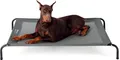 Hundeliege Hundeliege outdoor Grosse Hunde grau in und outdoor Garten für draußen Camping erhöhtes Hundebett Größe in L 124x90 cm Höhe in 20 cm