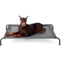 Hundeliege outdoor Grosse Hunde grau erhöhtes Hundebett 124x90x20cm