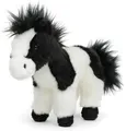 Uni-Toys - Pferd schwarz-weiß, stehend - 19 cm (Höhe) - Plüschtier, Kuscheltier