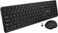 V7 Tastatur-und-Maus-Set kabellos 2,4 GHz QWERTY GB Schwarz (CKW350UK)