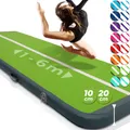 VENDOMNIA Airtrack Matte, 10/20cm hohe aufblasbare Gymnastikmatte in Länge 1/2/3/4/5/6/7/8 m, mit elektrischer Pumpe & Tasche, Tumbling Matte, Turnmatte, Trainingsmatte, Fitnessmatte, Sportmatte,Yoga