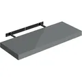 Woltu Wandregal, 1-tlg., hochglänzend Wandboard Schweberegal CD DVD Regal grau 60 cm x 3.8 cm x 22.9 cm