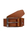 Tommy Hilfiger Ledergürtel LAYTON 3.5 cm breit Metallpatch, Einfachdornschließe