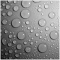 Wallario Möbelfolie selbstklebend/Aufkleber, Tischfolie geeignet für IKEA Lack Tisch - Möbeldeko Wassertropfen in schwarz weiß in 55 x 55 cm