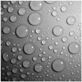 Wallario Aufkleber Möbelfolie Lack Tisch 55x55cm Wassertropfen schwarz weiß weiß