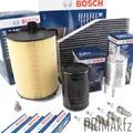 BOSCH Filtersatz Inspektions Zündkerzen für AUDI A3 Octavia II VW Golf V VI 1.6