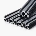 VEVOR 5er Set Aluprofil 1500 mm T-Nut 2040 Aluminium-Strangpressprofil, eloxierte Linearschiene nach europäischem Standard, Nutenprofil für 3D-Drucker, CNC-Maschine DIY, Lasergravur, Schwarz