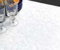 Libusch® Tischdecke DAMAST-Tischdecke SILA, weiß, florales Muster, Größe wählbar (1-tlg), Jacquardgewebe
