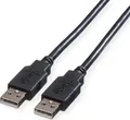 ROLINE USB 2.0 Kabel, Typ A-A, schwarz, 1,8 m