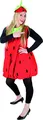PartyXPeople Erdbeere Plüsch Damenkostüm Beere 2teilig Verkleidung Kostüm rot 119051-STD