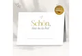 white & ivory Papierdekoration Platzkarte herz gold "schön, dass du da bist", 50 Stück, Tischkarten
