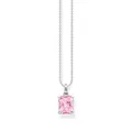 Thomas Sabo Damen Halskette mit pinkem Stein aus 925er Sterling-Silber, Länge: 40cm-45cm, KE1964-051-9-L45V