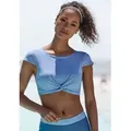 LASCANA ACTIVE Crop-Bikini-Top Oceana, mit modischer Knotenoptik blau 36
