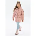 MINOTI Winterjacke Lange, gesteppte Winterjacke mit Reißverschluss (2–14y) rosa 140-146cm