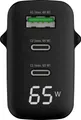 Ansmann USB-Ladegerät mit Display HC365PD 65W USB Ladegerät 65W 1x USB-A, 2x USB-C USB PD Schwar
