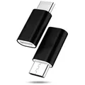 Adapter Micro USB auf USBC Type-C Ladekabel Erweiterung Samsung Apple schwarz