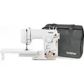 Brother JX17FE (Fantasy Edition) Nähmaschine mit 17 Nähprogramme, Nutz- Elastisch- und Dekorativstiche, Anfänger, Freiarm, Automatisches Nähen,... - Weiß