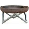 Feuerschale Svenskav Design Z XXL 2038, Edelstahl, Rost, Metall, 63x36x63 cm, Grüner Punkt, Made in Europe, Handmade in Europe, abnehmbare Standfüße, hitzebeständig, Freizeit, Campingzubehör, Feuerschalen