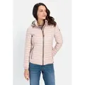 camel active Steppjacke aus recyceltem Polyamid Langarm Markenlogo blau|rosa XL (42)