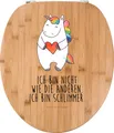 Mr. & Mrs. Panda Toilettendeckel Einhorn Herz - Transparent - Geschenk, WC Brille, Deko, Deckel, Bunt, Schlimm, Toilettenbrille, Klo-Deckel, Einhörner, Unicorn, klo