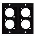 4 x XLR Modul f. Rackblende 2 Segmente, D- Loch