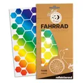 Farbviereck Reflektoren Sticker Set Sechsecke Verschiedene Aufkleber Farben als Fahrradaufkleber - auch für Helm Roller Kinderwaren Reflektor Kinder - Hexagon (Regenbogen)