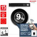 Sharp ES-WNFB914CWDA-DE Waschmaschine 9 kg Dampf Advanced Inverter Motor 2ML