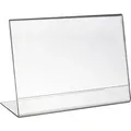 HMF 46935 Acryl Tischaufsteller Schräg DIN A4 Querformat Glasklar