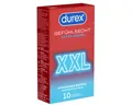 durex XXL-Kondome Gefühlsecht XXL Packung mit, 10 St., extra große und hauchzarte Markenkondome mit Easy-On™-Passform