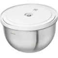 ZWILLING Fresh & Save Bowls Vakuumbehälter, L, 24 cm, Edelstahl, Metallic-Grau