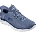 Skechers Sport Herren SUMMITS HIGH RANGE Sneakers Slip ins Vegan 232457 Slate , Schuhgröße:45 EU - Hellblau/Blau - 45