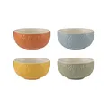 Mason Cash Home to Roost 200 ml Vorbereitungsschalen, Steingut, Folk-inspiriert, Henne und Hahn-Stil, mehrfarbig, Dip- und Dessertschalen, spülmaschinen- und mikrowellengeeignet, Küchengeschirr, 4