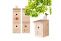 BigDean Nistkasten Vogelhaus für Meisen & Kleinvögel Massivholz 27x17x17cm Brutkasten, Kleinvogel Massivhaus aus Holz. Brutkasten, Nistkasten