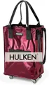 HULKEN - (Klein, Rote) Wiederverwendbare Einkaufstasche auf Rädern. Der Einkaufswagen trägt bis zu 15 kg, hat robuste Griffe, einen Reißverschluss und ist flach, leicht und zusammenklappbar.